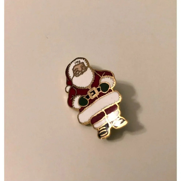 Vintage Snowman and Santa Norcross Taiwan Pin Enamel Chrismas Pins - Picture 7 of 13